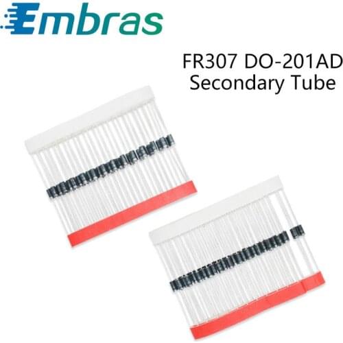 20Pcs Fast Recovery Rectifier Diode DO-27 FR307 FR302 FR303 FR304 FR305 FR309 DO-201AD 3A 1000V FR Diy Set