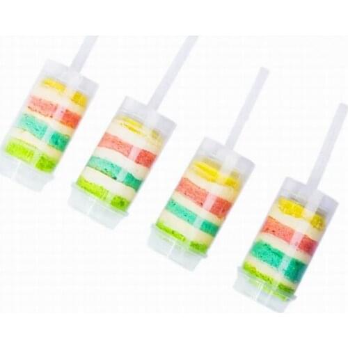 200PCS Food Grade Push Up Containers Push Cake Container For Party Decorations Round Shape