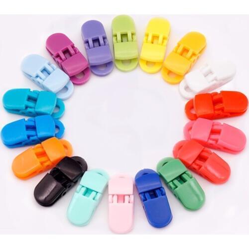 2018 New Arrival 20pcs 5mm Plastic Pacifier Clips Attache Sucette Soother Dummy Chain Holder For Baby Cute Sutoyuen S062-5