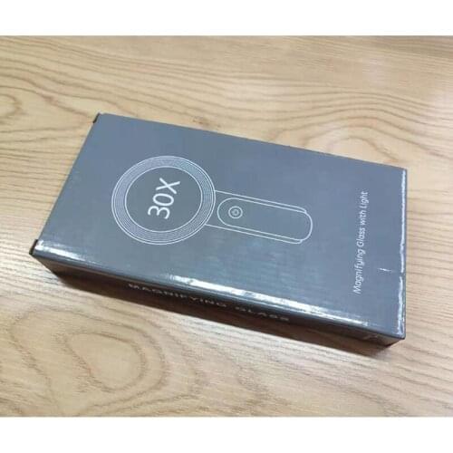 30x Reading Magnifying Glasses with 18 LED lights Cold and Warm Light for Senior