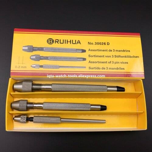 Free Shipping 1 Set 30026 Set of Three (3) Pin Vices for Watch Repair