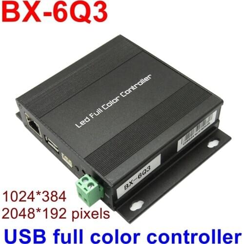 BX-6Q3 Ethernet and USB full color led control card asynchronous video led lintel sign controller 2048*192,512*768pixels