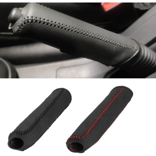 Black Leather Soft Car Handbrake Cover Protective Sleeve for Honda / Accord / Civic 8 Handle Sleeve Car Accessories