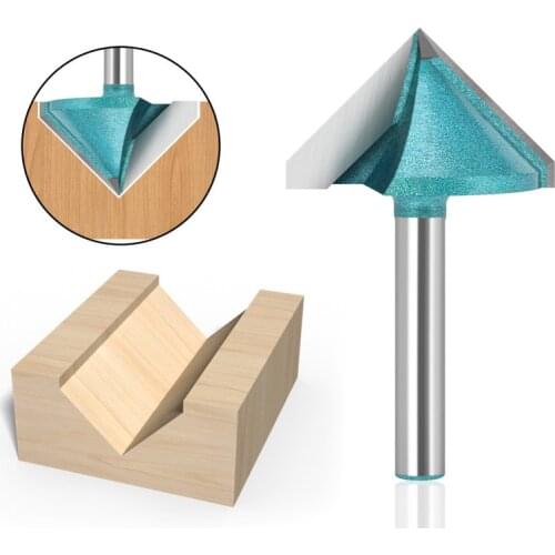1Pcs 6mm Shank 90 Degree V Type Engraving Knife Router Bit Alloy Cutter Head Milling Cutters For Woodworking Cutting