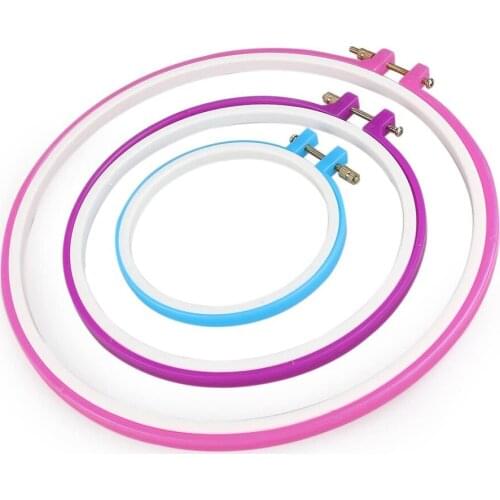 9.5 12.7 16.5 17.5 20 24.5 27cm Colored Embroidery Hoop Sewing Tools Wooden Cross Stitch Frame Needlework Hoop Ring Random Color