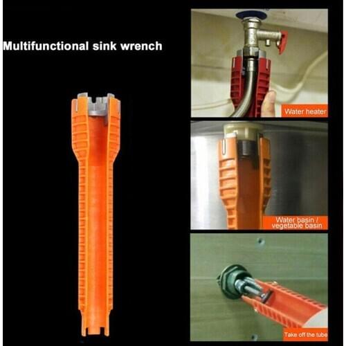 Multifunctional Faucet and Sink Installer Wrench Anti-Slip Handle Tool Plumbing Hand Tools Wrench Home Tools