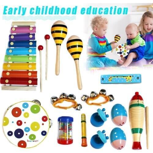Kids Musical Instrument Set Early Education Percussion Instrument Toys Combination M09