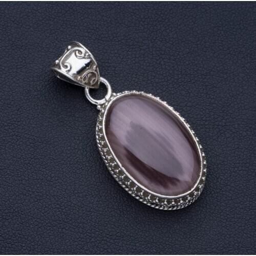 Natural Imperial Jasper Punk Style 925 Sterling Silver Pendant 1 3/4" P0860