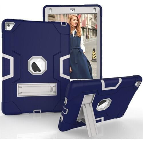 New Armor Case For Ipad Air 2 Kids Safe Heavy Duty Silicone Hard Cover For Ipad Air 2 A1566 A1567 Protective Stand Tablet Cases