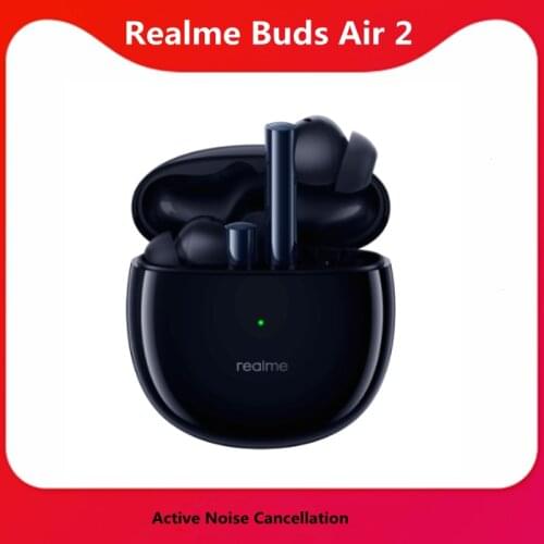 Original Realme Buds Air 2 Wireless BT 5.2 Headphones with active noise cancellation Hi-Fi Bass Boost TWS earphone