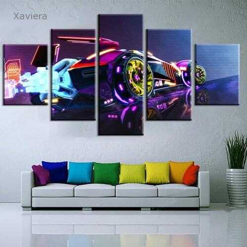 Punk Style Rocket League Canvas Painting Video Game Art Posters and Prints Street Night View Print Pictures Home Decor Bedroom