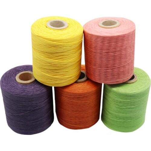 1pc 210D Flat Wax Thread Polyester Hand Sewing Thread Strong and Durable Sewing Threads for Leather Bags,seat Cushion