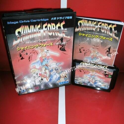 Sega MD game - Shining force with Box and Manual for 16 bit Sega MD game Cartridge Megadrive Genesis system