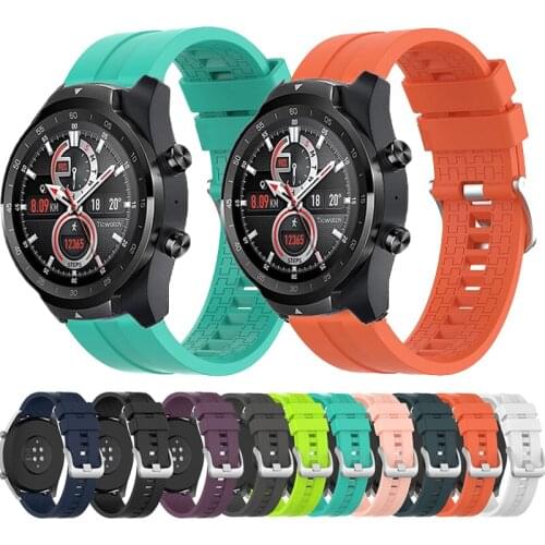 Silicone Strap For TicWatch Pro 3/3 GPS LTE Smart Watch Band 22MM Bracelet Wrist Straps For TicWatch Pro 2020 S2 E2 GTX Correa