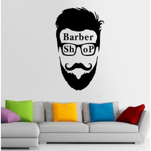 Barber Shop Sticker Customized Chop Bread Decal Posters Vinyl Wall Art Decor Windows Decoration Haircut Shavers Decals