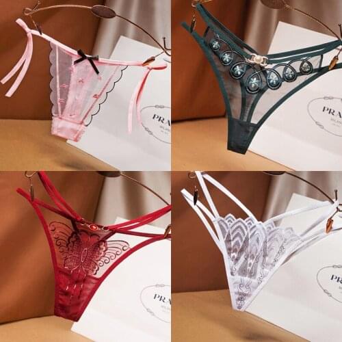G-string Sexy Lace Women Panties Cute Girl Temptation Underwear Lady Perspective Seamless Briefs Female Lingerie Hollow Thong