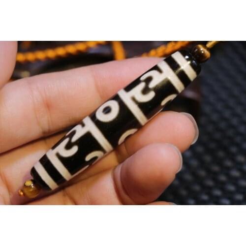 Super Energy Tibetan Old agate 3 eye Lianshifaqi dZi Bead Amulet necklace From Timestown