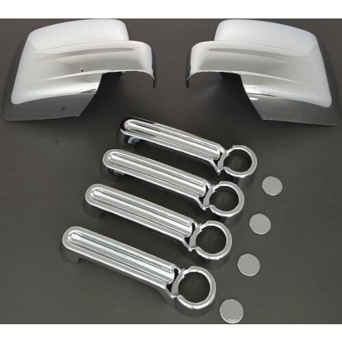 Car Triple Chrome plated ABS Mirror 4 Door Handle Cover For DODGE NITRO COMBO 2007-2012