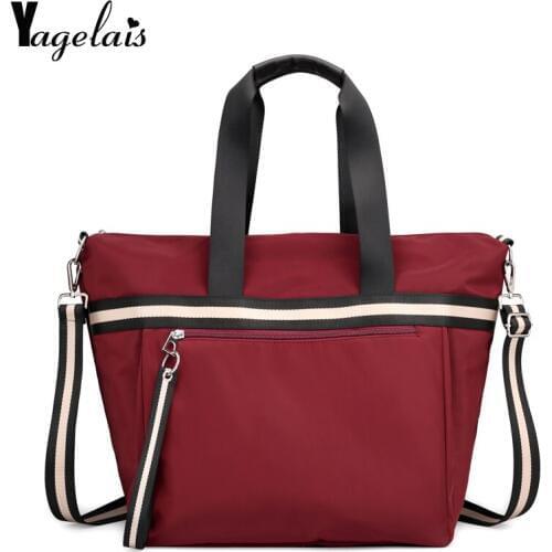 2019 Women Waterproof Handbag Nylon Tote Fashion Messenger Crossbody Bag Multiuse Casual Big Capacity Tote Ladies Shoulder Bags