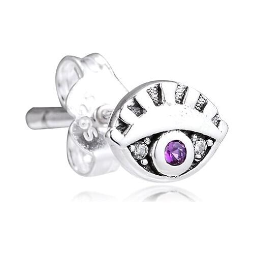 Me Earring 100% 925 Sterling Silver Jewelry My Eye Stud Earring for Women Men Gift free shipping SE014