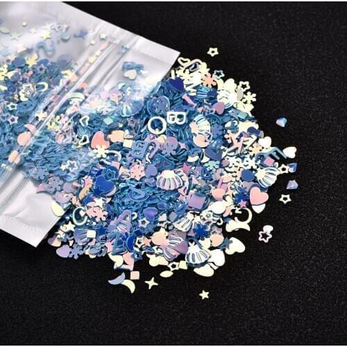 10g/Pack Mix Star Sequin Shell Confetti Sprinkles Heart Glitter Filling Blingbling Micro Star DIY Jewelry Making Supplies