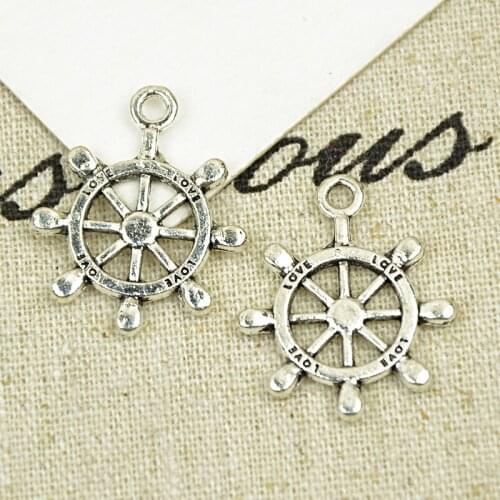 10pcs 25x20mm Vintage Metal Anchor Charms For Necklace Bracelet Earring Keychain DIY Jewelry Making Accessories Wholesale