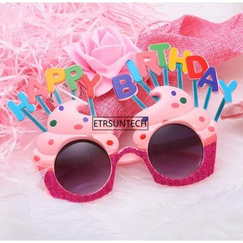 100Pcs Party Glasses Decoration Birthday Party Pet Kids Cake Shape Glasses Hairdress Party Gifts Glasses Toys