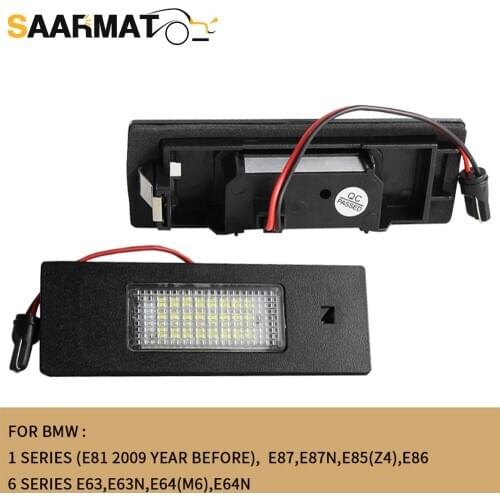 2PCS Canbus Error Free LED License Plate Light for BMW E81 E87 E63 E64 M6 E85 E86 Z4 F12 F13 F20 K48