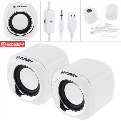 A1 3W USB 2.0 Subwoofer Mini Speakers with 3.5mm Stereo Jack and USB Powered Support Volume Control for PC / Laptop / Smartphone