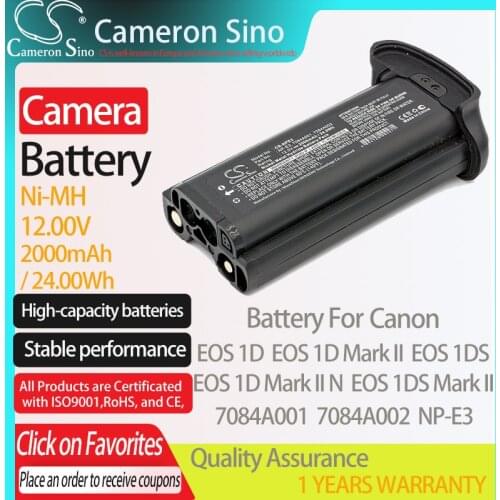 CameronSino Battery for Canon EOS 1D EOS 1D Mark II EOS 1D Mark II N EOS 1DS EOS 1DS Mark II fits Canon NP-E3 camera battery