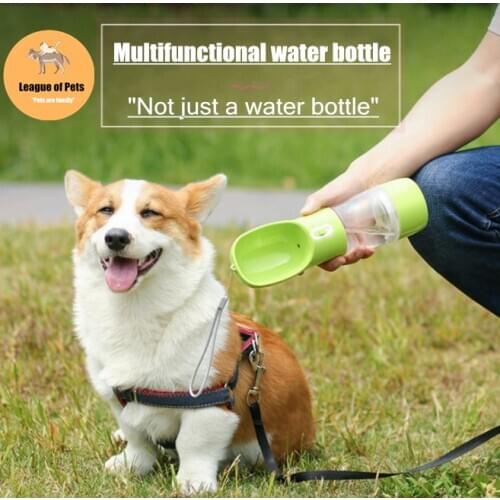 Pet Dog Water Bottle Portable Drinking water Feeder Bowl dog cat food feeding for Puppy dog cat Outdoor Walking Travel Supplies