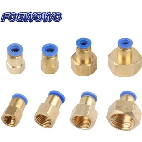 5 Pcs Hose Interface 6mm 8mm To 1/8",1/4",3/8",1/2" Female Thread Brass Slip Lock Quick Connector Garden Irrigation Tools