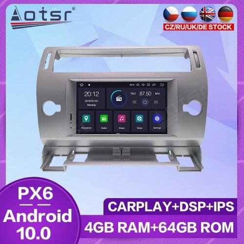 Carplay Car Radio Screen For Citroen C4 Quatre Triumph Android Radio Tape Recorder Car GPS Navigation Multimedia Player Stereo