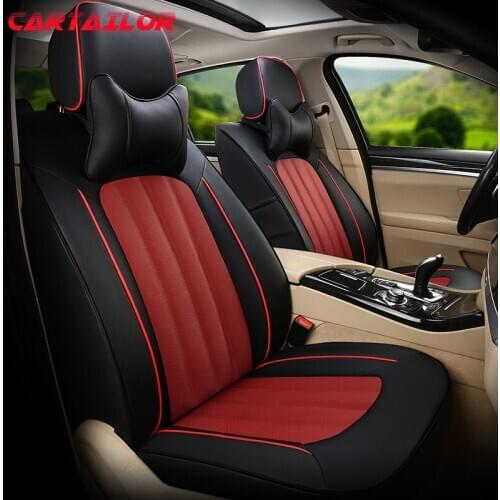 CARTAILOR Cover Car Seat Protector for Jeep Commander Leather Car Seat Covers & Supports Leatherette Cars Seats Accessories Set