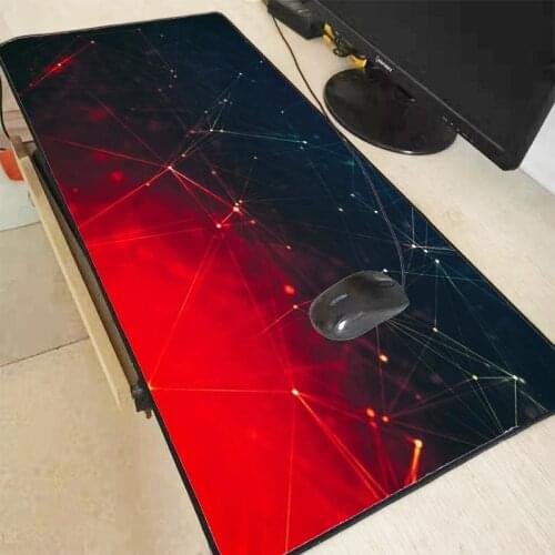 Gaming Mouse Pad Red and Black All Size RGB and Large Desktop Mat with Precision Weaving Cloth for Home and Office