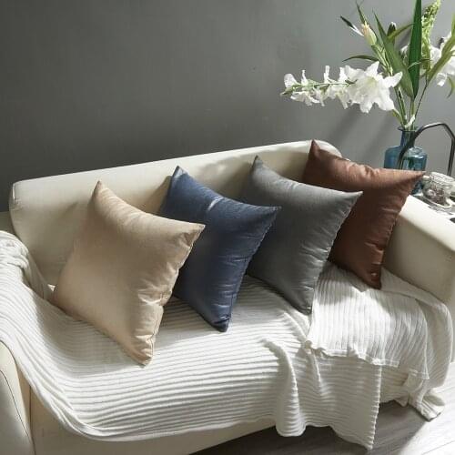 Imitation Leather Cushion Cover 45x45cm Throw Pillows Decorative Pillow Home Decor Kussenhoes Sofa Living Room Car Home Decor