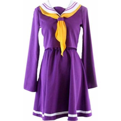 Anime No Game No Life Cosplay Costume Shiro Cosplay Costumes Halloween Clothes For Women Sailor Unifrom Dress Shiro Cos