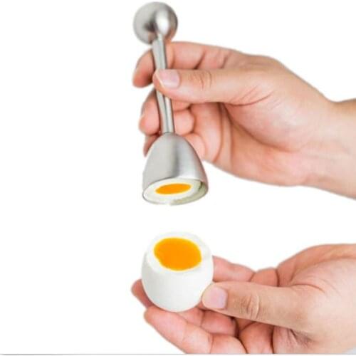 Stainless Steel Boiled Egg Topper Shell Top Kitchen Tool Cutter Knocker Opener Egg Accessories Kitchen Gadget