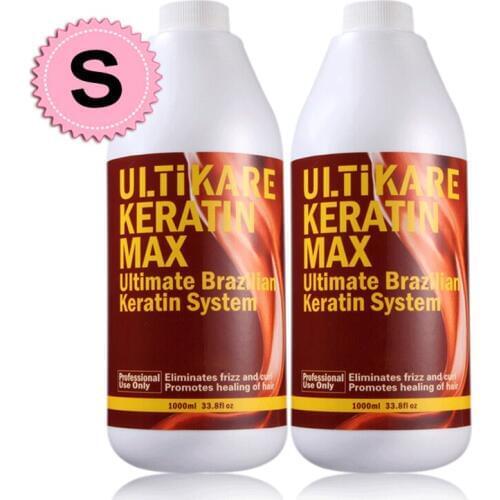 For Hair Set 8% Formalin Brazilian Keratin Treatment 2pcs 1000ml Straighten and Repair Strong Cruly Hair Smooth Free Gift