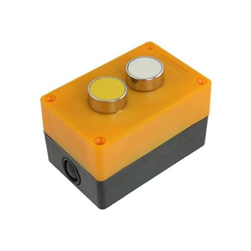 NO N/O Normally Open White Yellow Momentary Push Button Station Box Non Lock