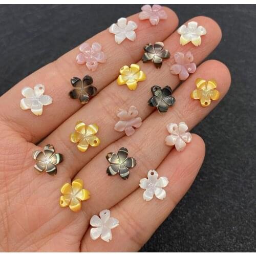 Wholesale Multicolor Flower Shape Pendant Natural Shells for Jewelry Making DIY Handmade Accessories Beaded Decoration Fashion
