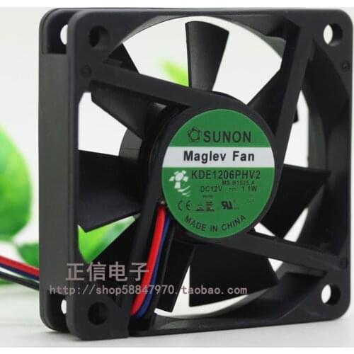 For Sunon KDE1206PHV2 12V 1.1W 6CM 6015 60*60*15MM axial cooling fan