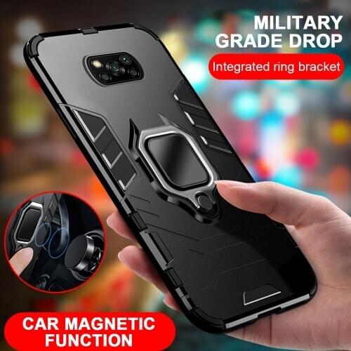 Pocox3 pro Armor Car Magnetic Holder Case For Xiaomi Poco X3 pro x 3 pocophone pocox 3 3x pro Shockproof Stand Ring Phone Cover