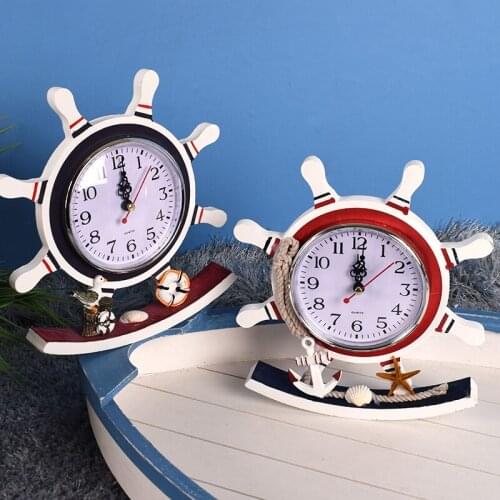 Mediterranean Style Swinging Table Clock Decoration Ornaments ChildrenS Room Rudder Crafts