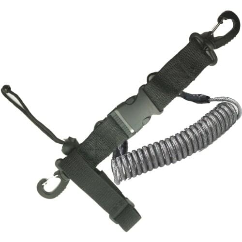 Scuba Diving Stainless Steel Spring Coil Lanyard Buckles & Bolt Snap for Camera