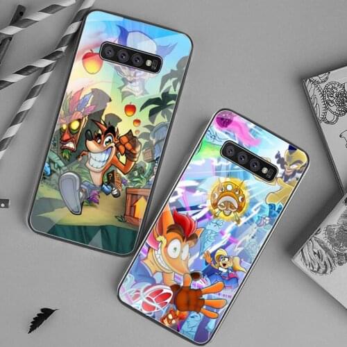 Hot Game Crash Bandicoot Phone Case Tempered Glass For Samsung S20 Plus S7 S8 S9 S10 Plus Note 8 9 10 Plus