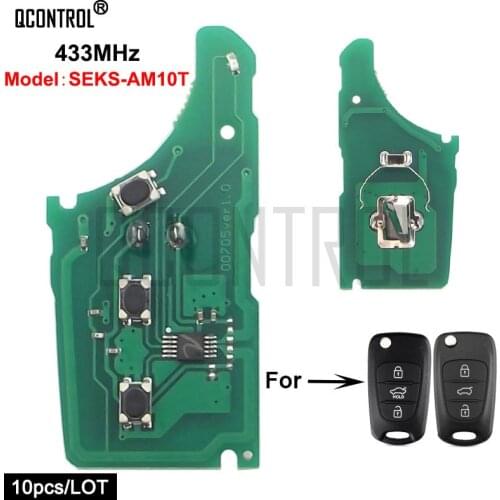 QCONTROL Car Remote Key Electronic Circuit Board for HYUNDAI SEKS-KM10Tx CE 0678 433-GEN/EU/ME-TP Keyless Entry 433MHz