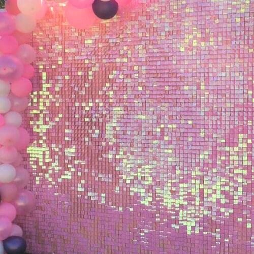 Iridescent Pink Cotton Candy Color Background Glam Gliter Shimmer Sequin Panel Wall Wedding Holiday Celebrate Birthday Backdrop