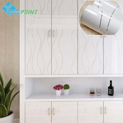 YUNPOINT Self-Adhesive Kitchen PVC Renovation Wallpaper Cabinet Cooktop Waterproof High Temperature Resistant White Wall Sticker