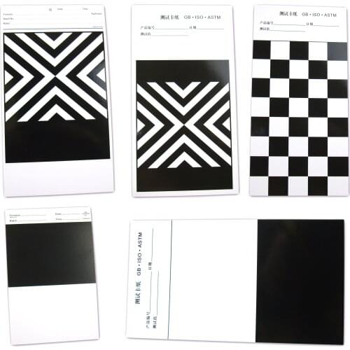 Hiding power paper coating test cardboard black and white grid paper contrast ratio reflectance test paper